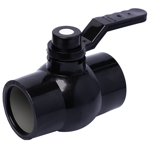 Solid Ball Valve Black Long Handle M S Plate