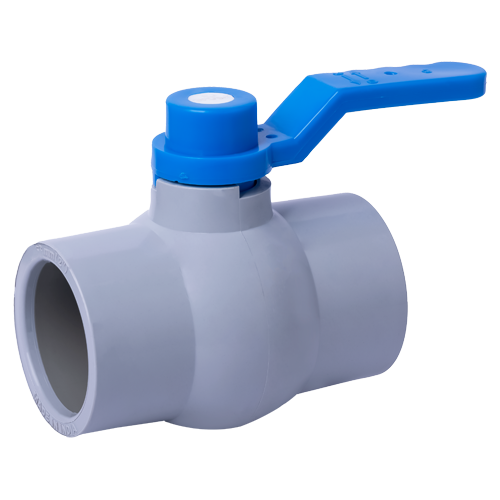 Solid Ball Valve Gray Long Handle M S Plate