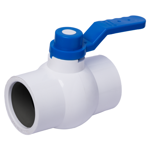 Solid Ball Valve White Long Handle M S Plate
